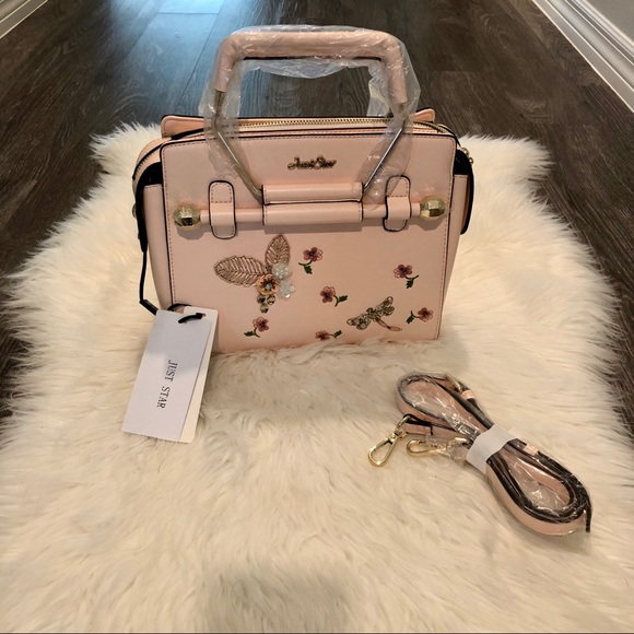 Just Star Handbags - 🌾HPx3🌾 Just Star Embroidered Pink Crossbody/Bag